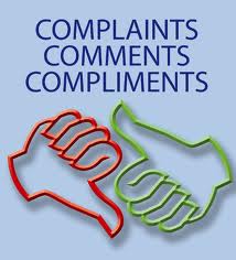 Comments Compliments and Complaints